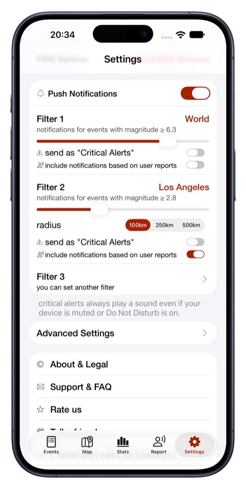 Notification settings